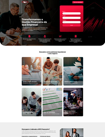 Print da Landing Page Mecâno Contábil.